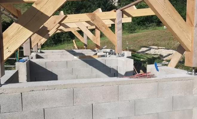 Travaux de charpente, Marignac-en-Diois, Hors d'eau